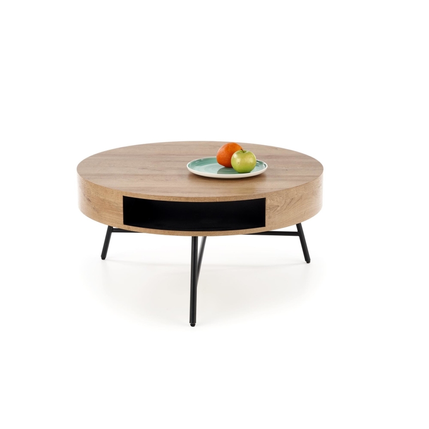 Couchtisch CAMILA 41x80 cm golden Eiche/schwarz
