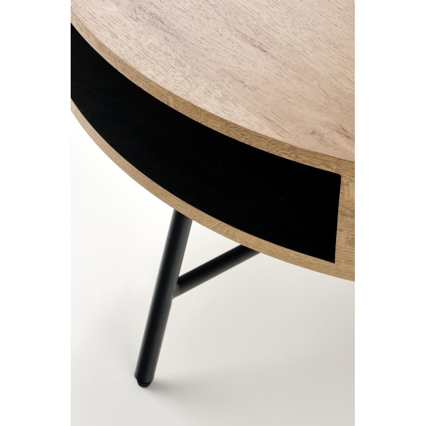 Couchtisch CAMILA 41x80 cm golden Eiche/schwarz