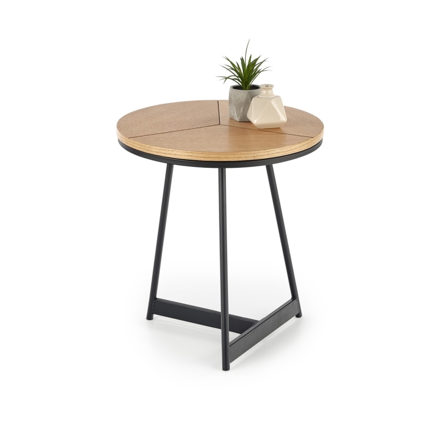Couchtisch CARIDA 49x45 cm schwarz/Eiche
