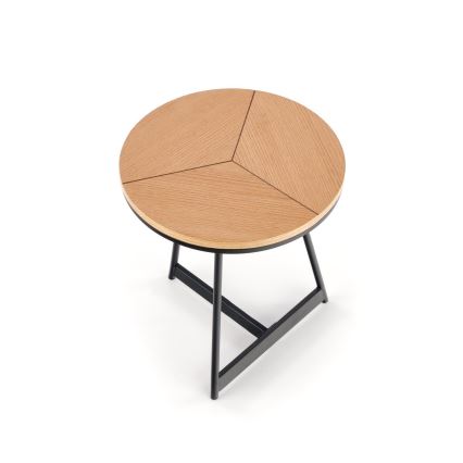 Couchtisch CARIDA 49x45 cm schwarz/Eiche