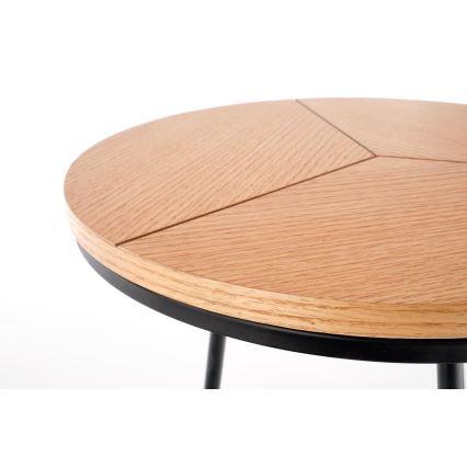 Couchtisch CARIDA 49x45 cm schwarz/Eiche