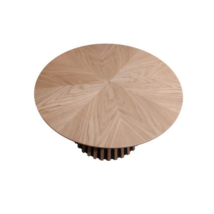 Couchtisch CARINA, Ø 75 cm, Eiche/Schwarz