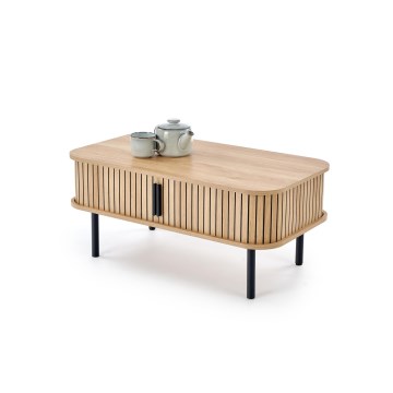 Couchtisch CASA 90 x 50 cm, braun/schwarz