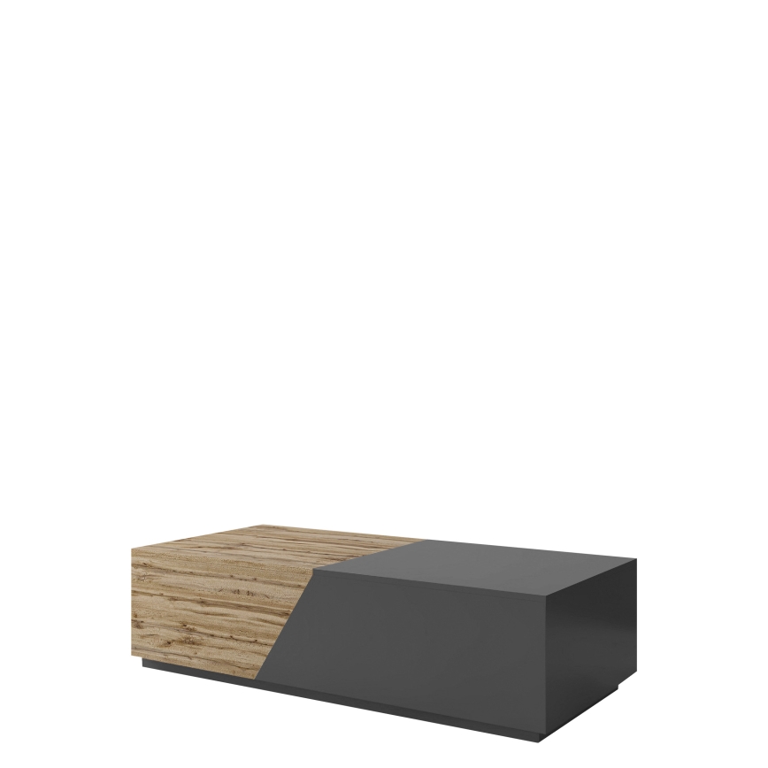 Couchtisch CEELIAS 124x42 cm Anthrazit/Wotan-Eiche