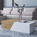 Couchtisch CEELIAS 42x124 cm weiß/Wotan-Eiche