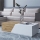 Couchtisch CEELIAS 42x124 cm weiß/Wotan-Eiche