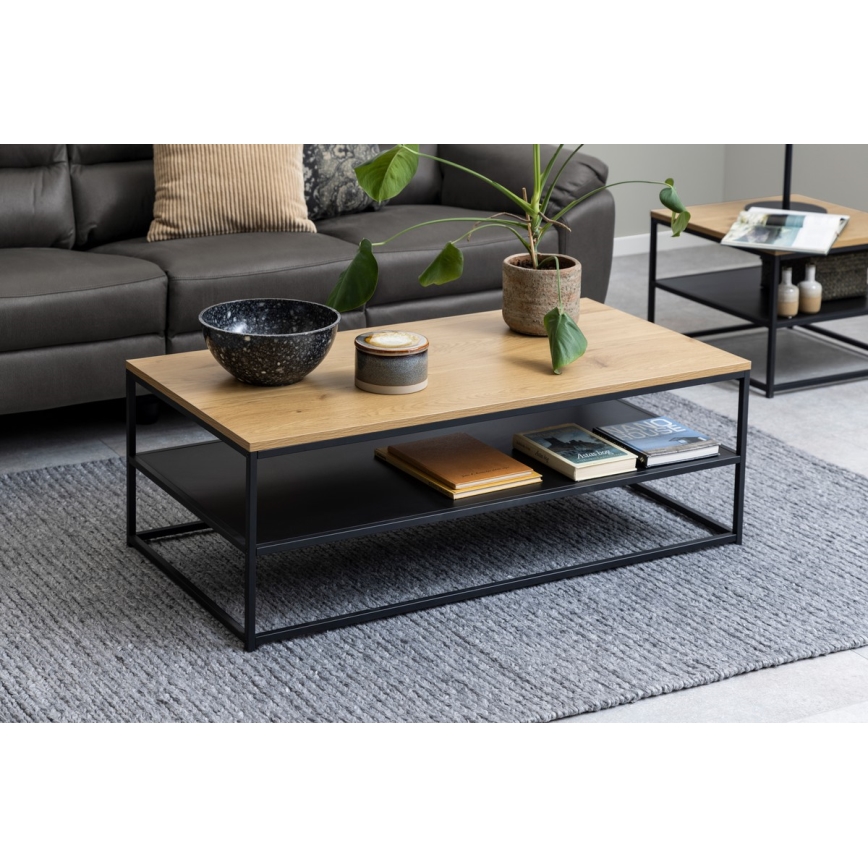 Couchtisch CORA Eiche/schwarz