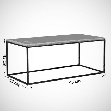 Couchtisch COSCO 43x95 cm braun/schwarz