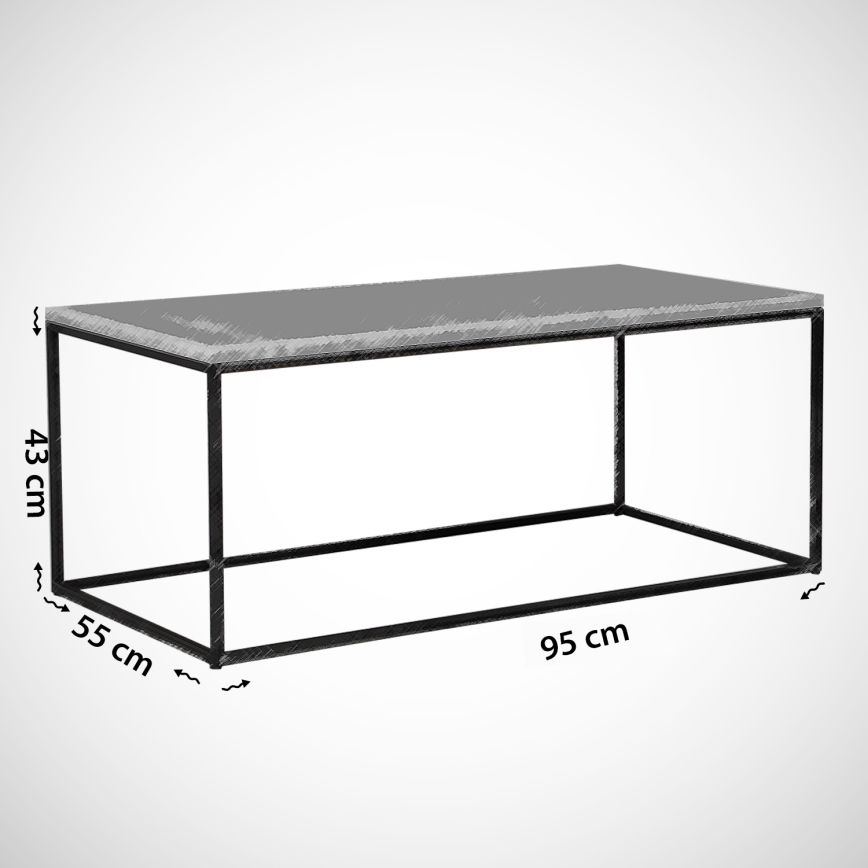 Couchtisch COSCO 43x95 cm grau