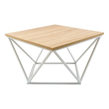 Couchtisch CURVED 60x60 cm weiß/beige