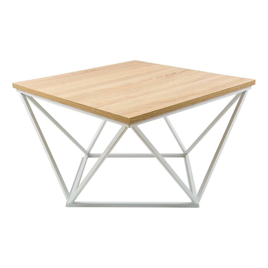 Couchtisch CURVED 60x60 cm weiß/beige