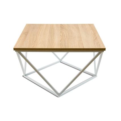 Couchtisch CURVED 60x60 cm weiß/beige