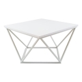 Couchtisch CURVED 60x60 cm weiß