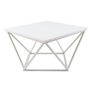 Couchtisch CURVED 60x60 cm weiß