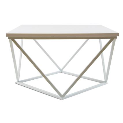 Couchtisch CURVED 60x60 cm weiß