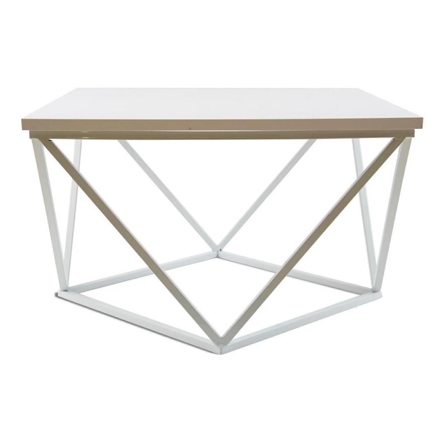 Couchtisch CURVED 60x60 cm weiß