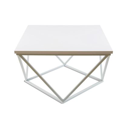 Couchtisch CURVED 60x60 cm weiß