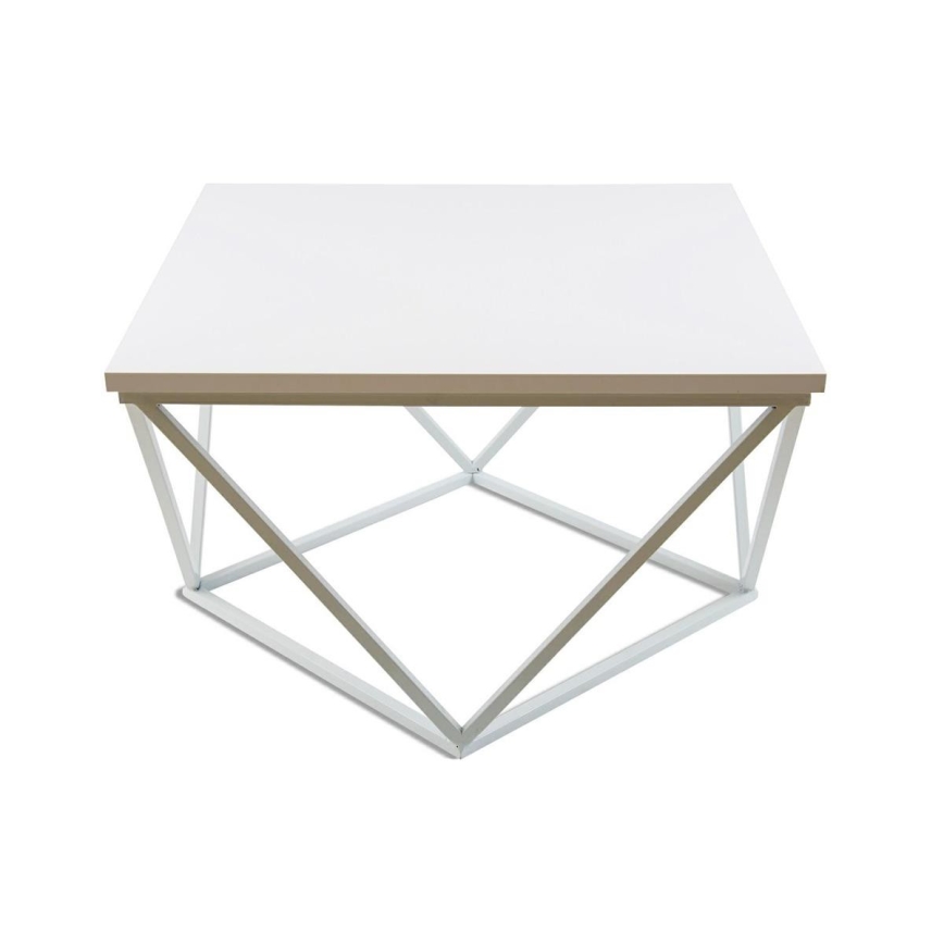 Couchtisch CURVED 60x60 cm weiß