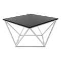 Couchtisch CURVED 60x60 cm weiß/schwarz
