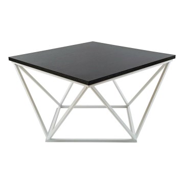 Couchtisch CURVED 60x60 cm weiß/schwarz