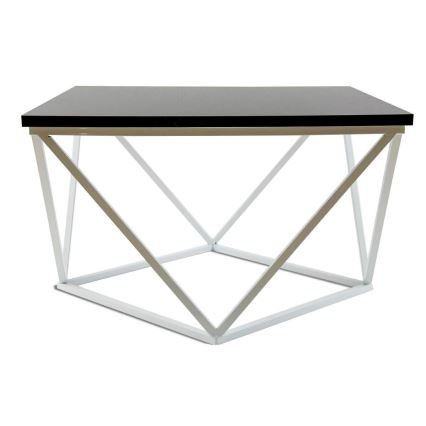 Couchtisch CURVED 60x60 cm weiß/schwarz
