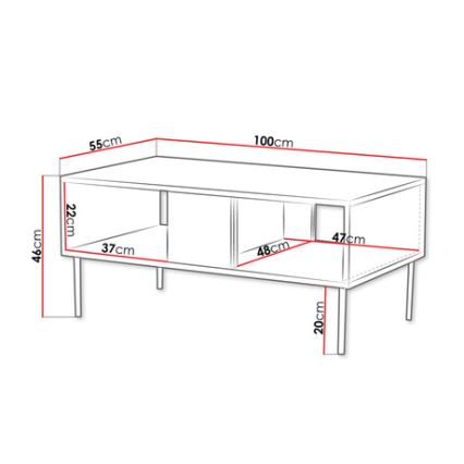 Couchtisch DECO 46x100 cm Walnuss Warmia