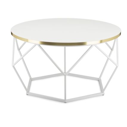 Couchtisch DIAMOND 40x70 cm golden/weiß