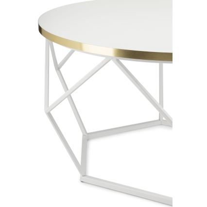 Couchtisch DIAMOND 40x70 cm golden/weiß