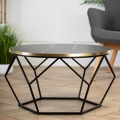 Couchtisch DIAMOND 40x70 cm schwarz/golden