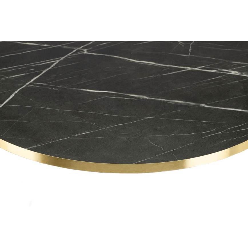 Couchtisch DIAMOND 40x70 cm schwarz/golden