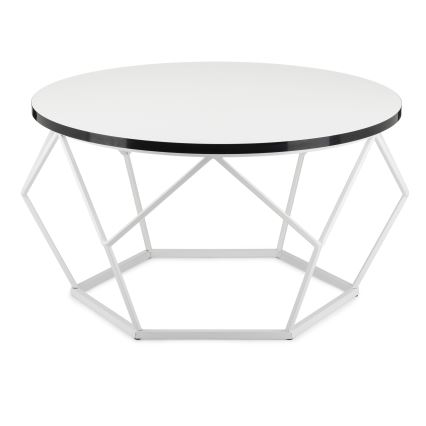Couchtisch DIAMOND 40x70 cm schwarz/weiß