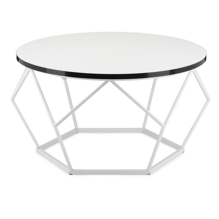 Couchtisch DIAMOND 40x70 cm schwarz/weiß
