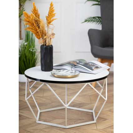Couchtisch DIAMOND 40x70 cm schwarz/weiß