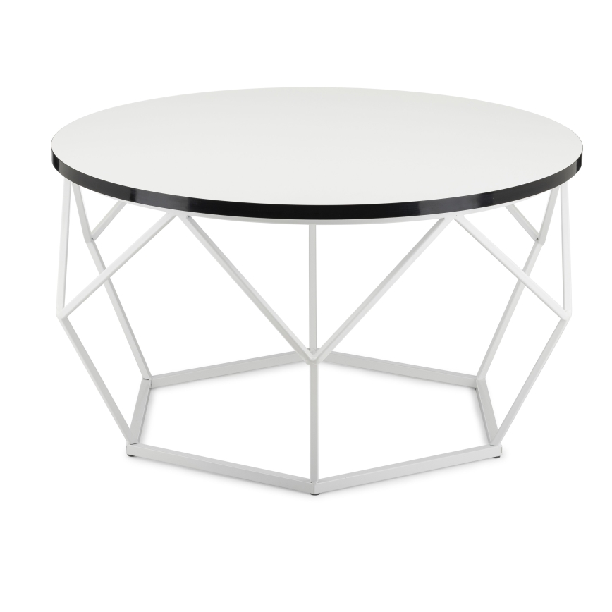 Couchtisch DIAMOND 40x70 cm schwarz/weiß