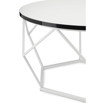 Couchtisch DIAMOND 40x70 cm schwarz/weiß