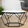 Couchtisch DIAMOND 40x70 cm weiß/schwarz