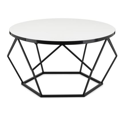 Couchtisch DIAMOND 40x70 cm weiß/schwarz