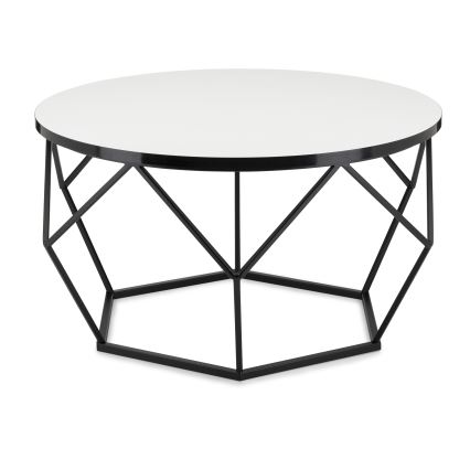 Couchtisch DIAMOND 40x70 cm weiß/schwarz