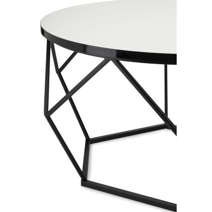 Couchtisch DIAMOND 40x70 cm weiß/schwarz
