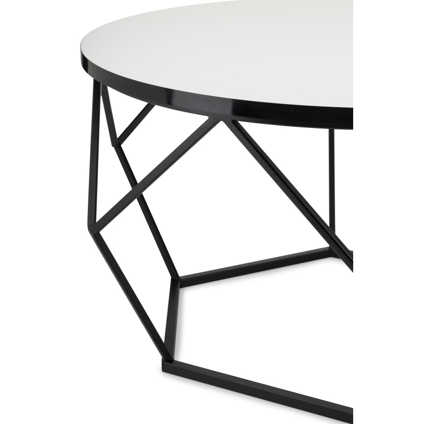 Couchtisch DIAMOND 40x70 cm weiß/schwarz