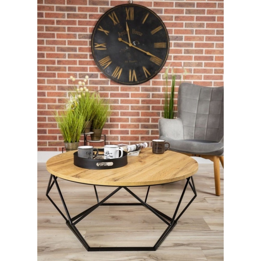 Couchtisch DIAMOND 40x90 cm schwarz/braun
