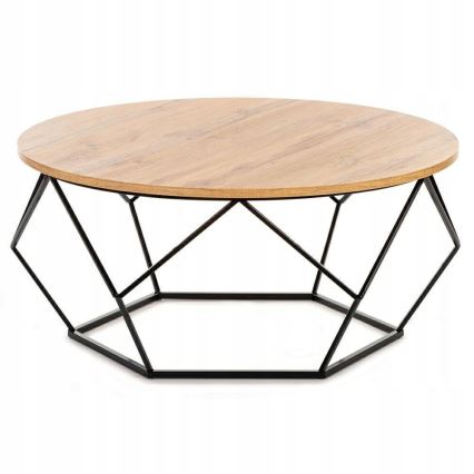 Couchtisch DIAMOND 40x90 cm schwarz/braun