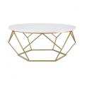Couchtisch  DIAMOND 41,5x90 cm gold/weiß
