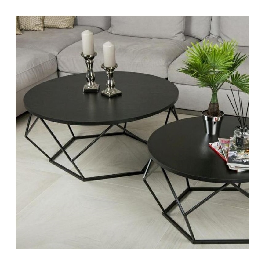 Couchtisch DIAMOND 41,5x90 cm schwarz