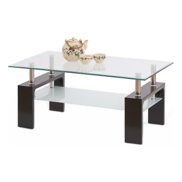 Couchtisch DIANA 45x100 cm Wenge/klar