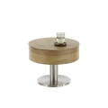 Couchtisch ELEMENT mit Liftfunktion, Ø 60 cm, Eiche/Silber