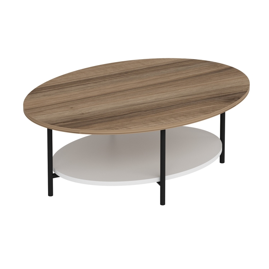 Couchtisch ELIS 36x90 cm Eiche/weiß