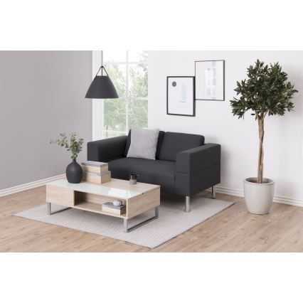 Couchtisch ENZO mit Liftfunktion, 110 x 60 cm, weiß/Sonoma-Eiche