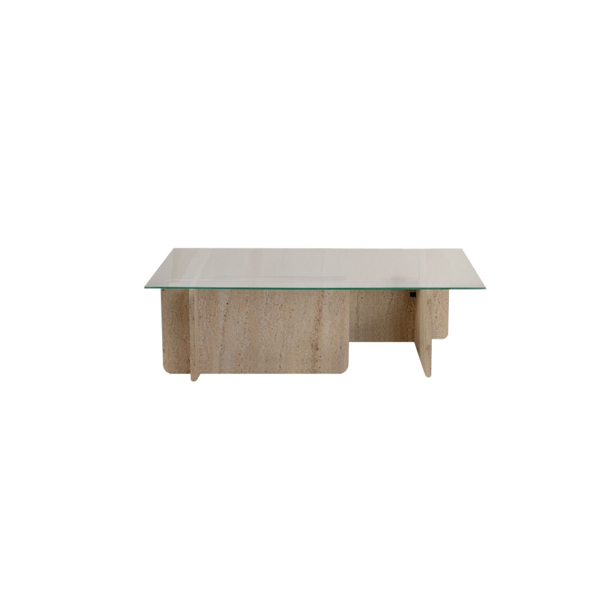 Couchtisch ESCAPE 105x65 cm beige/transparent