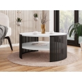 Couchtisch FIKOLI 40x75 cm schwarz/weiß